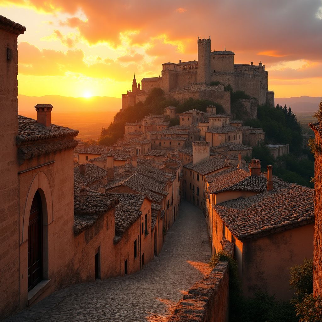 Aldea medieval en Castilla