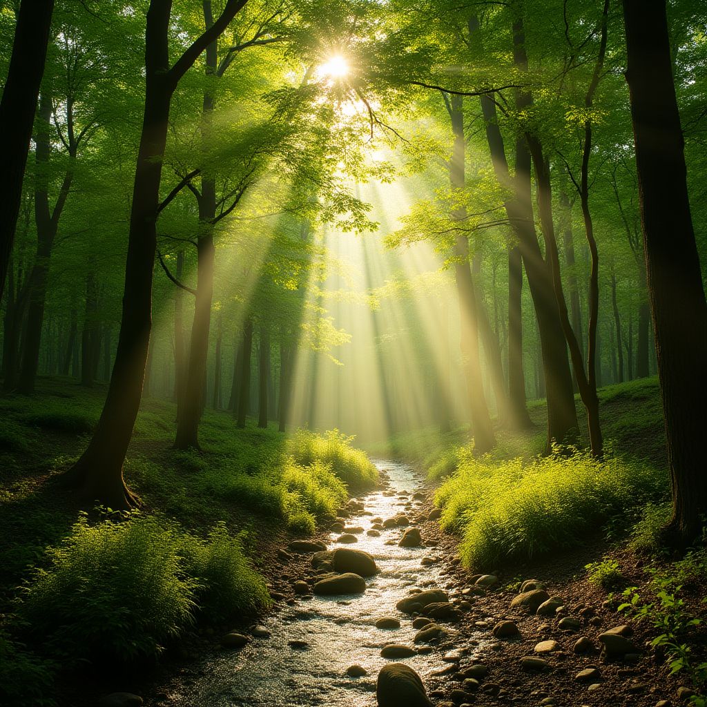 Ruta de senderismo por bosque español